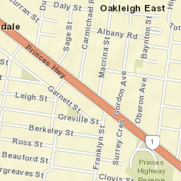 Huntingdale Street Map