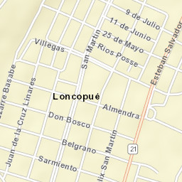 Loncopué Street Map
