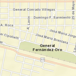General Fernández Oro Street Map