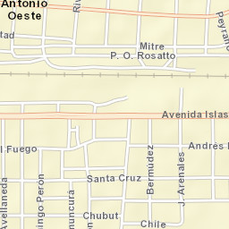 San Antonio Oeste Street Map