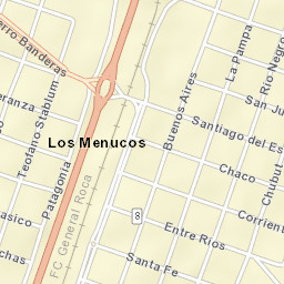 Los Menucos Street Map