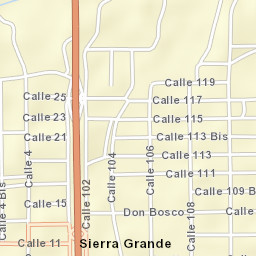 Sierra Grande Street Map