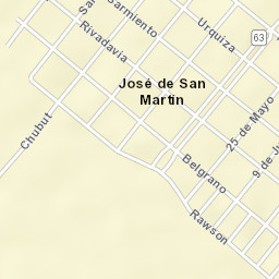 José de San Martín Street Map