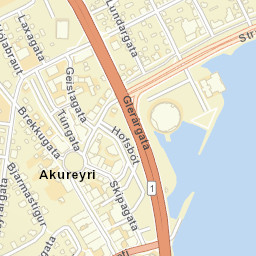 Akureyri Street Map
