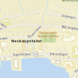 Neskaupstaður Street Map