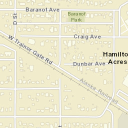 Hamilton Acres Alaska Street Map