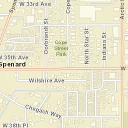 Spenard Alaska Street Map