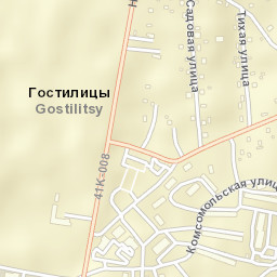 Gostilitsy Street Map