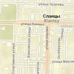 Slantsy Street Map