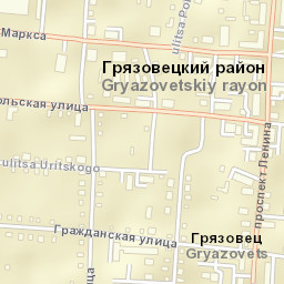 Gryazovets Street Map
