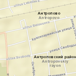 Antropovo Street Map