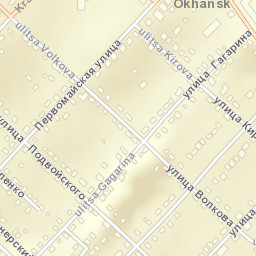 Okhansk Street Map