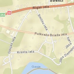 Strenči Street Map