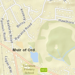 Muir of Ord Street Map
