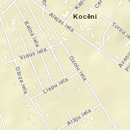 Kocēni Street Map