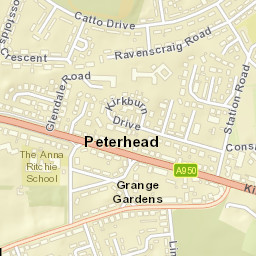 Peterhead Street Map