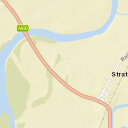 A890, Strathcarron, Highland IV54, UK Street Map