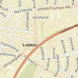 Løkken Street Map