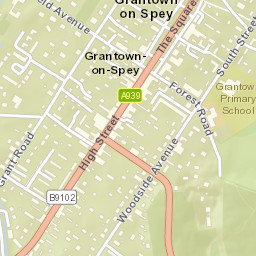Grantown on Spey Street Map