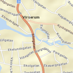Virserum Street Map