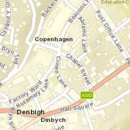 2 Hall Square, Denbigh, Clwyd LL16, UK Street Map