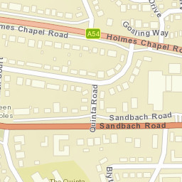 49 Holmes Chapel Road, Congleton, Cheshire Street Map