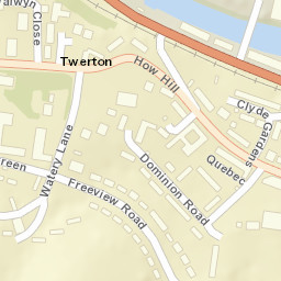 Twerton, Twerton Parade (SE-bound), Twerton, Bath, Bath and N Street Map