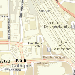 Cologne Cathedral in Germany Street Map