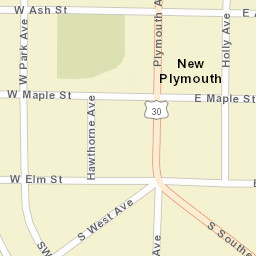 101-125 S Hawthorne Ave, New Plymouth, ID Street Map