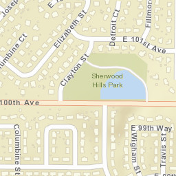 2500-2652 E 100th Ave Thornton CO Street Map