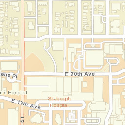 1501-1551 East 21st Avenue Denver Street Map