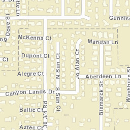 3082-3084 Aberdeen Ln Grand Junction CO Street Map