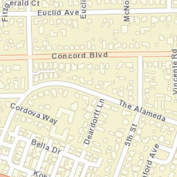 2870 The Alameda Concord CA 94519 Street Map