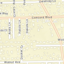 1774 Farm Bureau Rd, Concord, CA 94519, Street Map