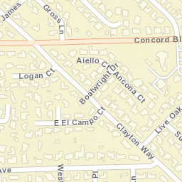 1770-1772 Margo Dr Concord CA Street Map
