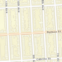 516 10th Ave San Francisco CA 94118 Street Map