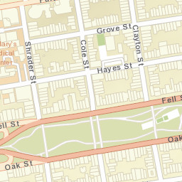 1960-1968 Hayes St San Francisco CA Street Map