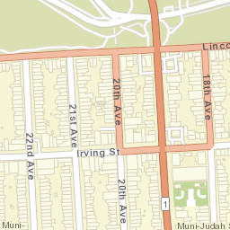 1346-1350 21st Avenue San Francisco CA Street Map