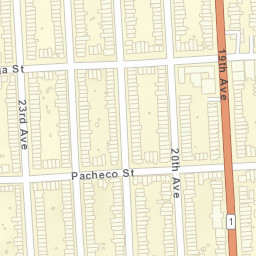 1239 Ortega St San Francisco California Street Map