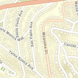 1283-1287 Portola Dr, San Francisco, CA Street Map