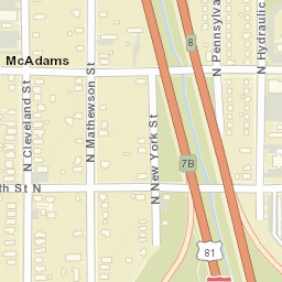 1151 N Hydraulic Ave Wichita KS Street Map