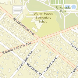 1630-1698 Middlefield Rd, Palo Alto, CA Street Map