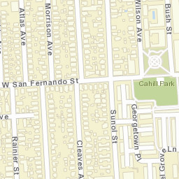 1036 W San Fernando St, San Jose, CA Street Map