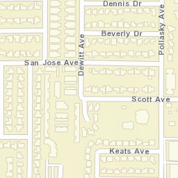 1468-1486 Dewitt Ave Clovis CA Street Map