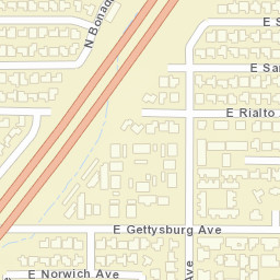 4665 N Bonadelle Ave Fresno CA Street Map