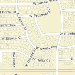 2542 W Prospect Ave Visalia CA Street Map