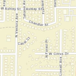 1418 Hartley Ave Farmersville CA Street Map