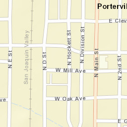 248-262 N E St Porterville CA 93257 Street Map