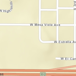 400-598 W Mesa Vista Ave, Tucumcari, NM Street Map