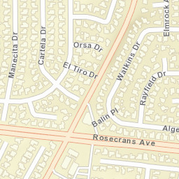 15614-15664 Rosecrans Ave, La Mirada, CA Street Map